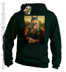 Mona Lisa Chewbacca CZUBAKA - Bluza męska z kapturem butelkowa 