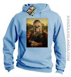Mona Lisa Chewbacca CZUBAKA - Bluza męska z kapturem błękit 