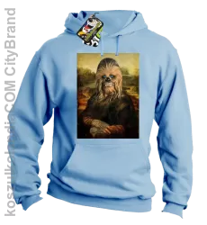 Mona Lisa Chewbacca CZUBAKA - Bluza męska z kapturem błękit 