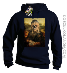 Mona Lisa Chewbacca CZUBAKA - Bluza męska z kapturem granat 