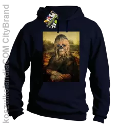 Mona Lisa Chewbacca CZUBAKA - Bluza męska z kapturem granat 