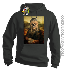 Mona Lisa Chewbacca CZUBAKA - Bluza męska z kapturem szara 