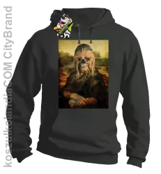 Mona Lisa Chewbacca CZUBAKA - Bluza męska z kapturem szara 