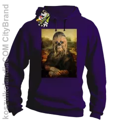 Mona Lisa Chewbacca CZUBAKA - Bluza męska z kapturem fiolet 