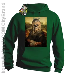 Mona Lisa Chewbacca CZUBAKA - Bluza męska z kapturem zielona 