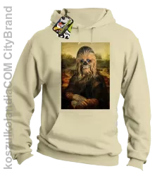 Mona Lisa Chewbacca CZUBAKA - Bluza męska z kapturem beżowa 