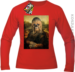 Mona Lisa Chewbacca CZUBAKA - Longsleeve męski czerwony 