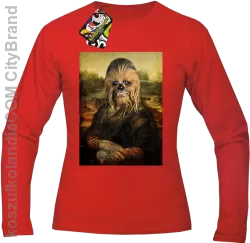 Mona Lisa Chewbacca CZUBAKA - Longsleeve męski czerwony 