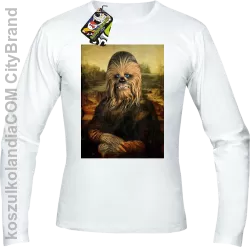 Mona Lisa Chewbacca CZUBAKA - Longsleeve męski biały 
