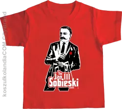 Jan III 3 Sobieski ala GodFather - koszulka dziecięca czerwona 