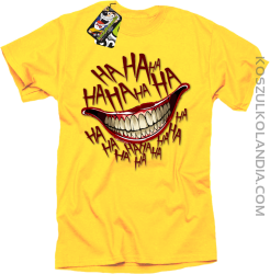 Halloween smile ha ha ha - koszulka męska żółta