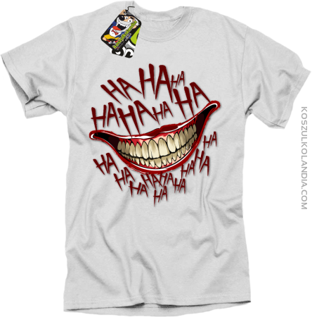 Halloween smile ha ha ha - koszulka męska 