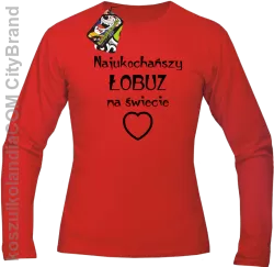 Najukochańszy łobuz na świecie - Longsleeve męski czerwony 