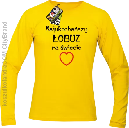 Najukochańszy łobuz na świecie - Longsleeve męski żółty 