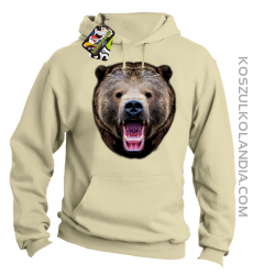 Miś Grizzly Real Foto - Bluza z kapturem - Beżowy