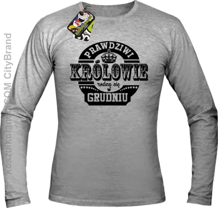 Prawdziwi królowie rodzą się w grudniu - Longsleeve męski 