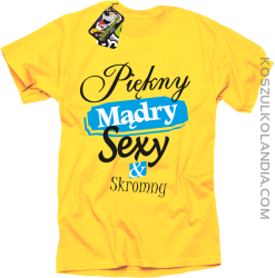 Piękny mądry sexy & skromny - Koszulka męska żółta 