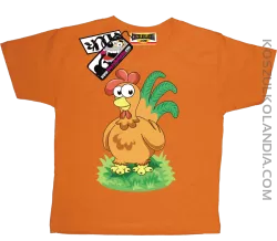Kurka Filozof - zabawna dziecięca koszulka - pomarańczowy