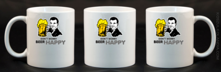 DON'T WORRY BEER HAPPY - Kubek ceramiczny