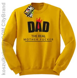 Dad The Real Mother fucker - Bluza bez kaptura żółta