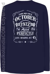 Legends were born in October Aged Perfectly - Longsleeve dziecięcy granat