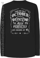 Legends were born in October Aged Perfectly - Longsleeve dziecięcy czarny 