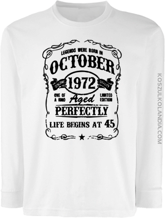Legends were born in October Aged Perfectly - Longsleeve dziecięcy 