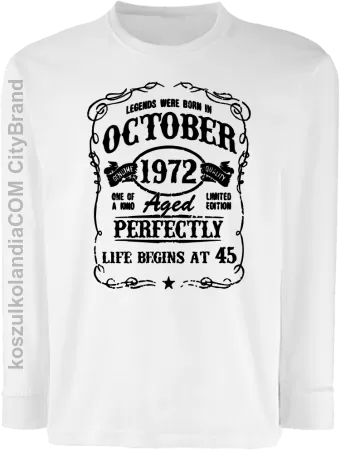 Legends were born in October Aged Perfectly - Longsleeve dziecięcy 