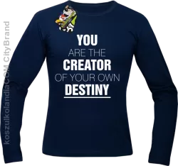 You are the CREATOR of your own DESTINY - Longsleeve Męski- Granatowy