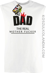 Dad The Real Mother fucker -Bezrękawnik męski biały