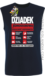 DZIADEK - Jednoosobowa działalność gospodarcza - bezrękawnik męski TANK TOP - Granatowy