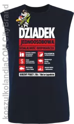 DZIADEK - Jednoosobowa działalność gospodarcza - bezrękawnik męski TANK TOP - Granatowy