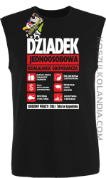 DZIADEK - Jednoosobowa działalność gospodarcza - bezrękawnik męski TANK TOP - Czarny