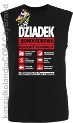 DZIADEK - Jednoosobowa działalność gospodarcza - bezrękawnik męski TANK TOP - Czarny