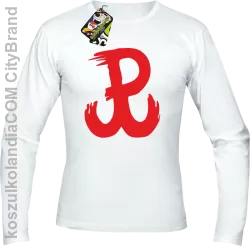 Polska walczy-Longsleeve męski biały