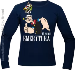 POPEYE w Końcu emerytura - Longsleeve męski granat