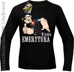 POPEYE w Końcu emerytura - Longsleeve męski czarny 