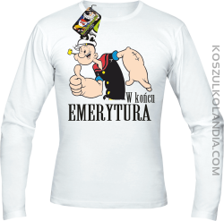 POPEYE w Końcu emerytura - Longsleeve męski biały 