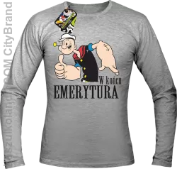 POPEYE w Końcu emerytura - Longsleeve męski melanż 