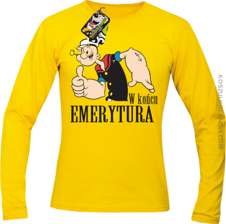 POPEYE w Końcu emerytura - Longsleeve męski żółta 