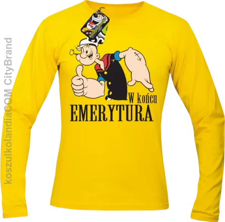 POPEYE w Końcu emerytura - Longsleeve męski żółta 