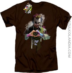 Love Joker Halloweenowy - koszulka męska brązowa