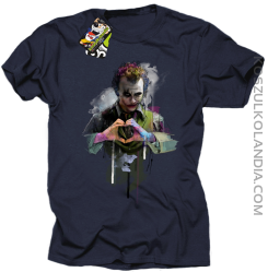 Love Joker Halloweenowy - koszulka męska granatowa