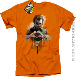 Love Joker Halloweenowy - koszulka męska pomarańczowa