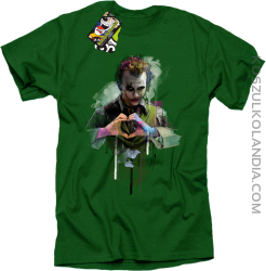 Love Joker Halloweenowy - koszulka męska zielona