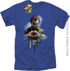 Love Joker Halloweenowy - koszulka męska niebieska