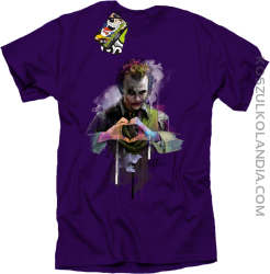 Love Joker Halloweenowy - koszulka męska fioletowa