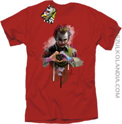 Love Joker Halloweenowy - koszulka męska czerwona