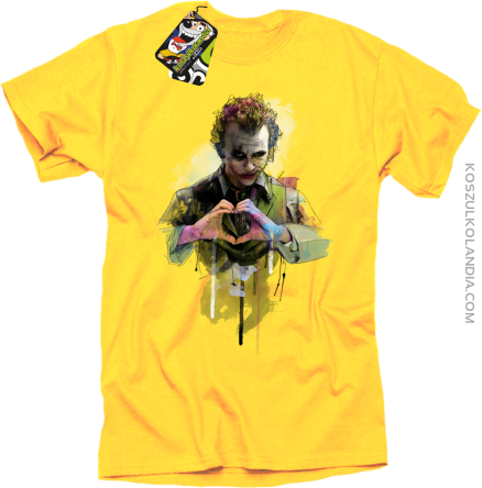 Love Joker Halloweenowy - koszulka męska żółta