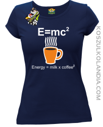 E = mc2 - Koszulka damska granat